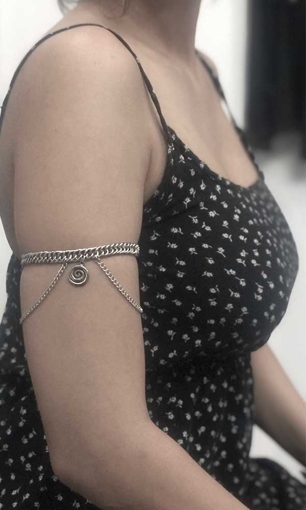 leticia arm chain brazalete ajustable pulsera para el brazo alternativo artesanal